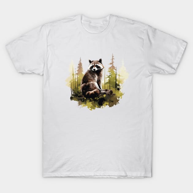 Raccoony Cuteness T-Shirt by zooleisurelife